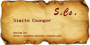 Simits Csongor névjegykártya