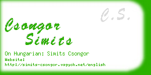 csongor simits business card